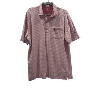 Johnnie-O Hangin' Out Striped Polo Shirt Size Large